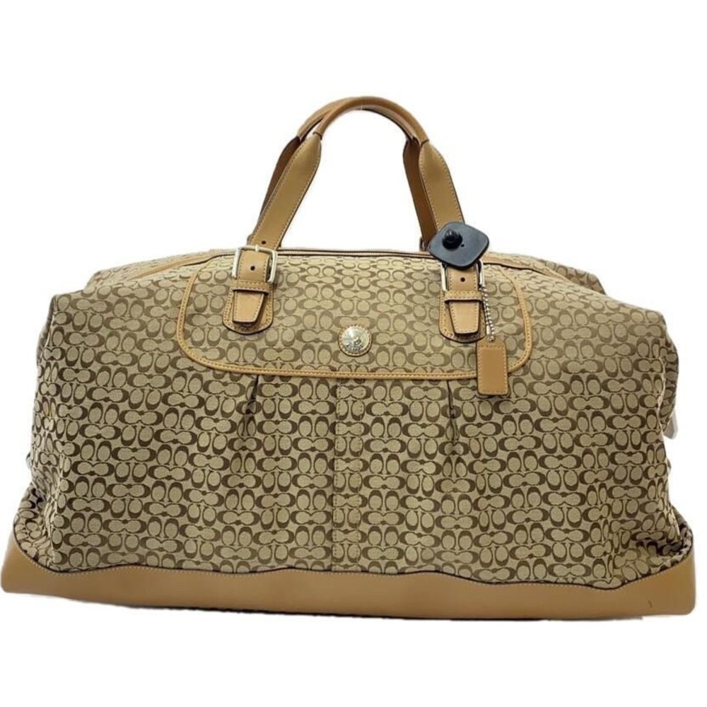 COACH TRANSLANTIC SIGNATURE VOYAGER F77115 XL WEEKENDER CARRY ON DUFFLE BAG
